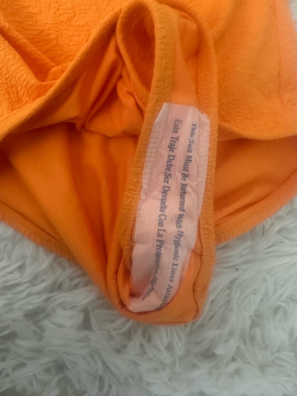 NWT Shade & Shore Orange Jacquard Bandeau One Piece Swimsuit - Picture 6 of 7